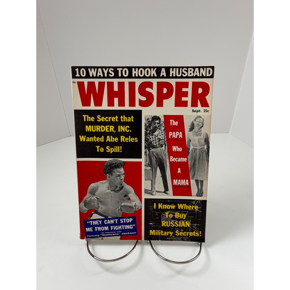 Vintage Whisper Magazine September 1958 Tommy Jackson Murder Inc Abe Reles